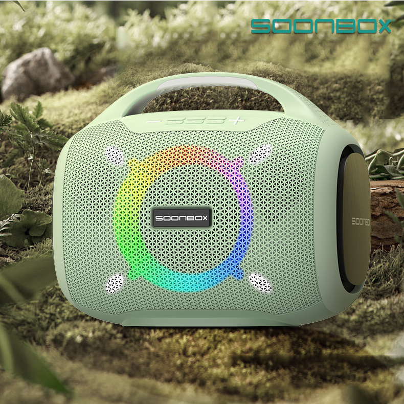 SOONBOX-S6300 Portable Party Speaker with Built-in Lights and Wireless Mic