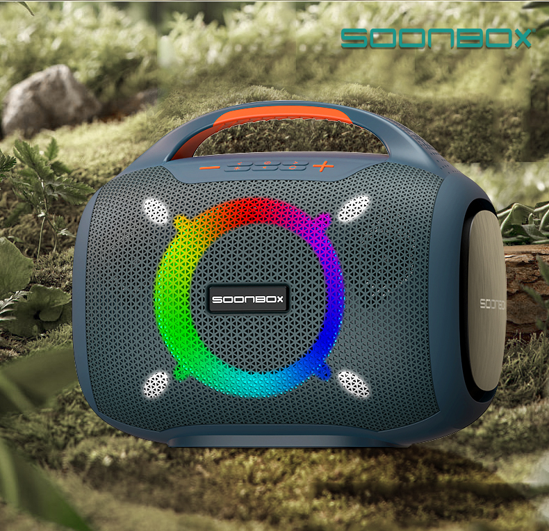 SOONBOX-S6300 Portable Party Speaker with Built-in Lights and Wireless Mic